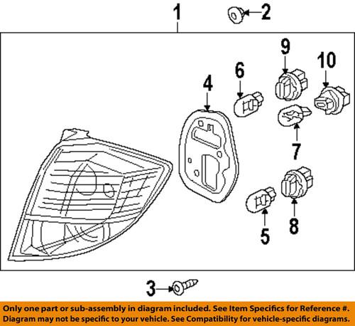 Honda oem 33500tk6a01 tail lamp assembly