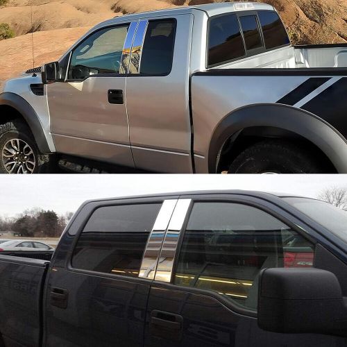 For ford 2004-2014 f-150 f150 super cab crew chrome pillar post door trim r