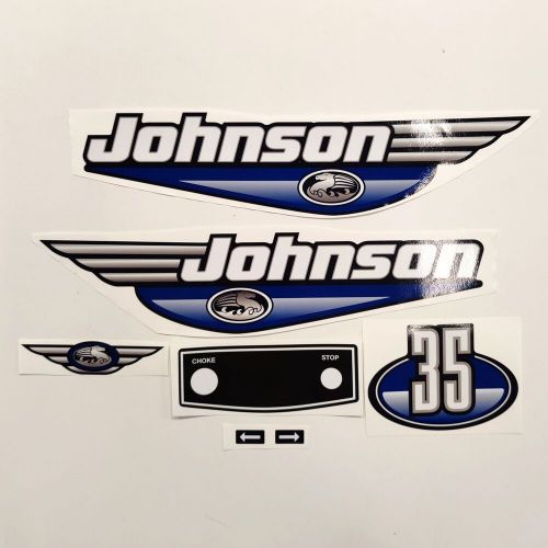 Johnson 35 (1992-2000) outboard blue decal aufkleber adesivo sticker set