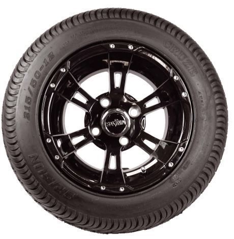 12&#034; werewolf lo-pro golf cart wheels &amp; tires- set of 4