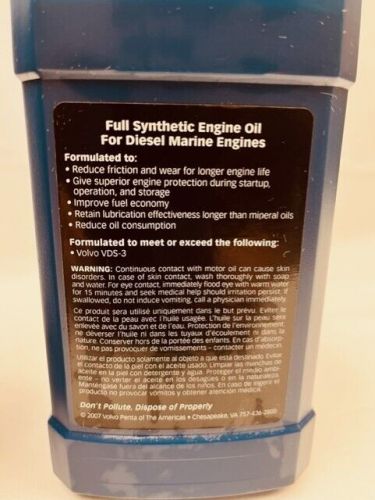 Volvo penta full synthetic diesel engine oil qt volvo vds-3