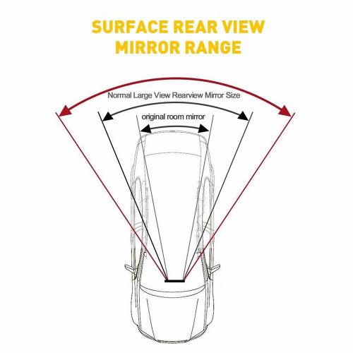 Universal mirror xl vision rear view 17 inches wide angle convex car truck suv