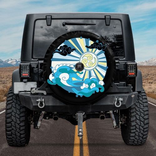 Spare tire cover for camper, bohemian ocean waves, sea ocean spare tire cover wi