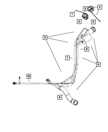 Genuine mopar fuel filler tube 68039536aa