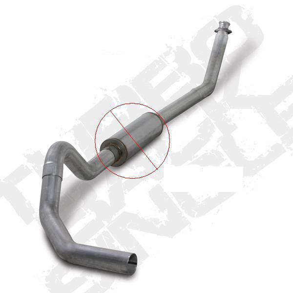 Diamond eye exhaust- 94-02 dodge 5" alum-turbo back single muffler delete