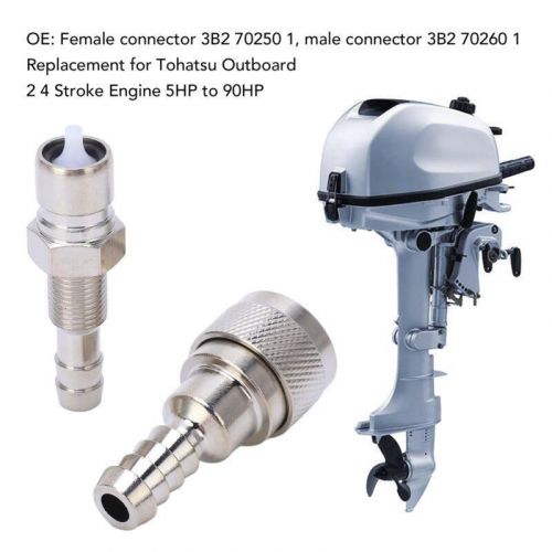 2 fuel line connectors male female 3b2 70250 for outboard motor 2 4 stroke