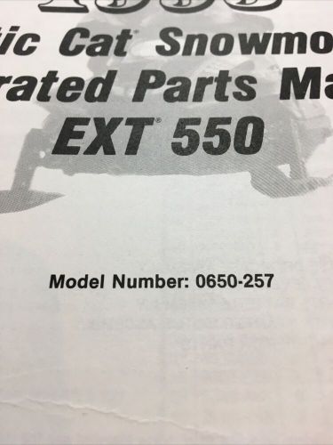 Original 1993 arctic cat illustrated parts manual snowmobile - ext 550