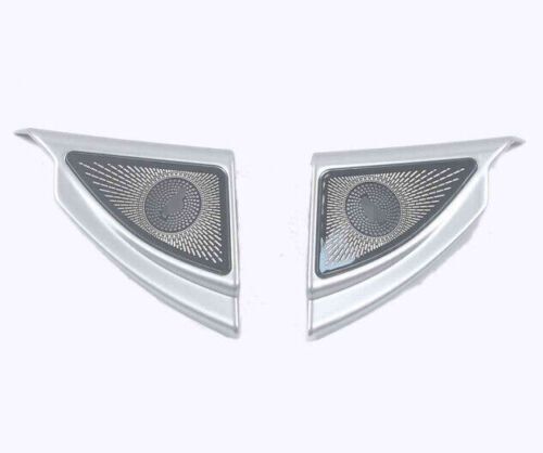 A pillar speaker sound for toyota highlander cover trim 2020-2023 black+silver