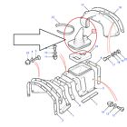 For land rover defender gear lever gaiter assembly rubber part# btr1698 mtc6391