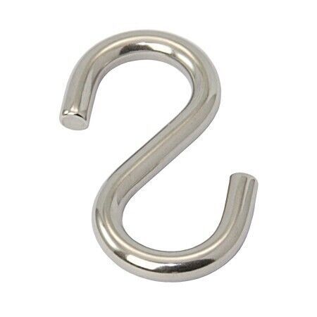 Stainless steel symmetric s open hook aisi316 4mm x10 pcs