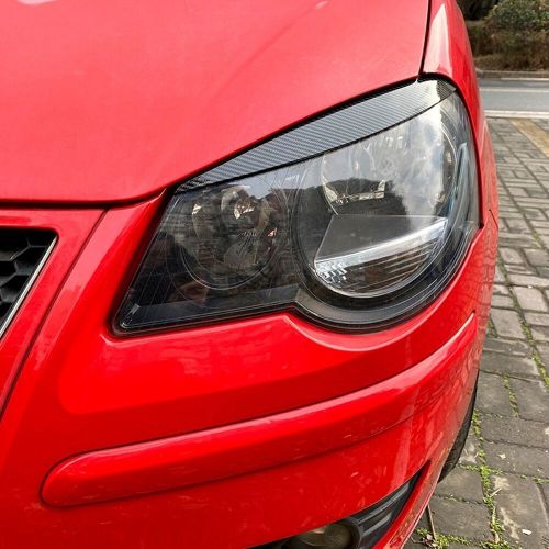 Car headlight eyebrow eyelid trim for vw polo mk4 9n3 facelift 9n 2005-2009 2006