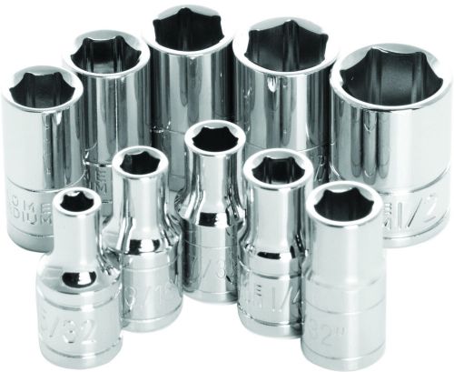 Performance tool 10 piece impact socket sets w36002 1/4&#034; sae shallow