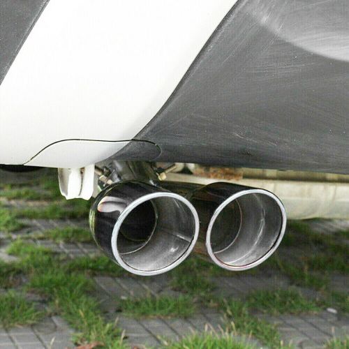 Universal dual exhaust trim twin pipe tail tip muffler chrome stainless steel