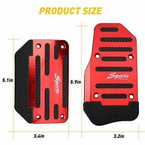 Car aluminum automatic gear brake accelerator non-slip pedal foot pad cover 2pcs