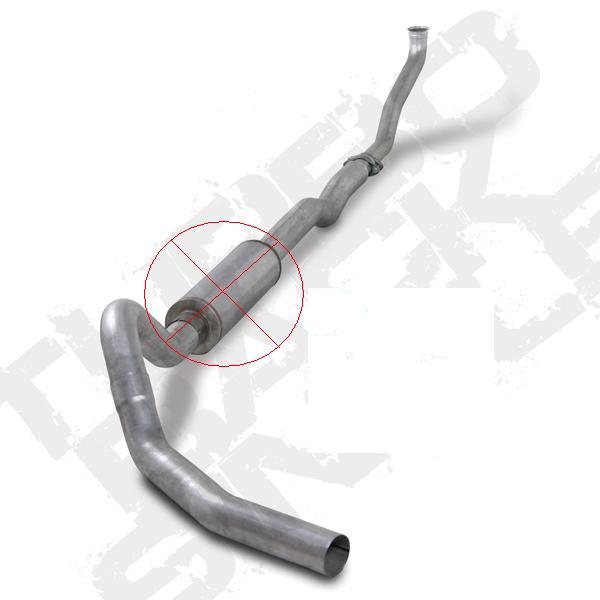 Diamond eye exhaust-93-01 chevy 4" alum-turbo back single muffler delete