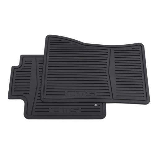 08-13 cadillac cts oem front all weather floor mat set slush mats 22784768