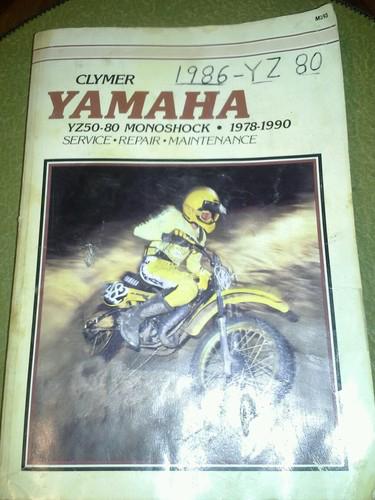 Clymer motorcycle manual yamaha yz 50 to 80