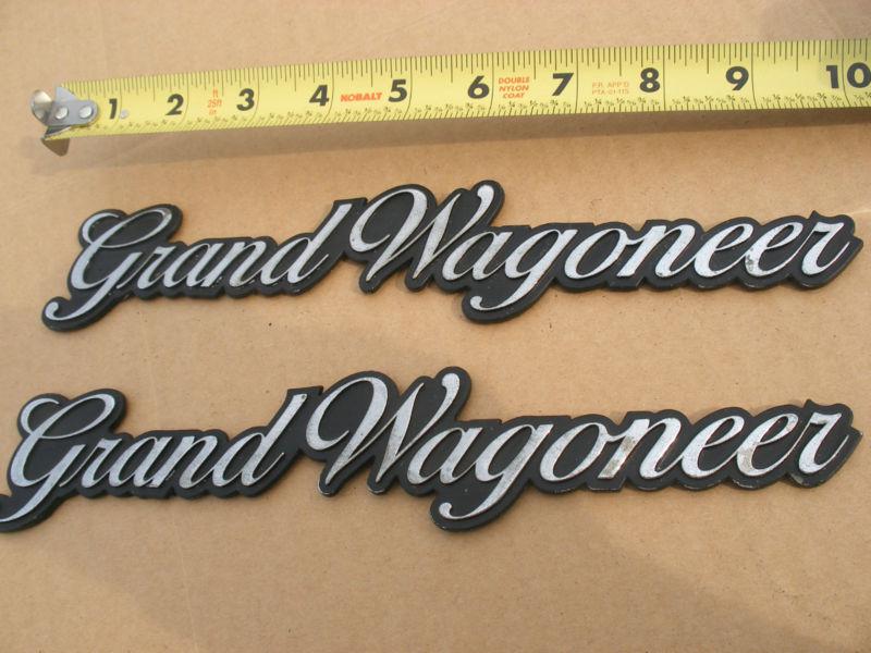  amc jeep grand wagoneer fender emblems 2 plastic