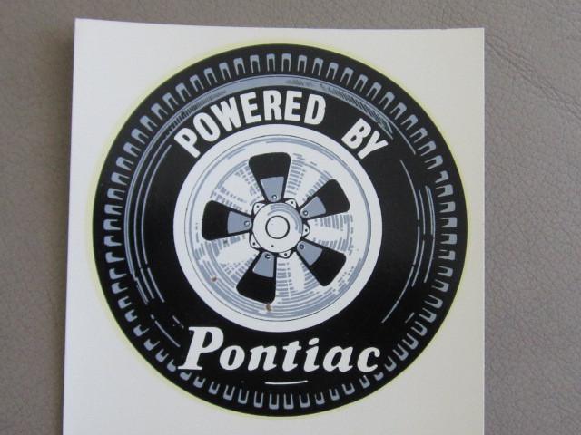 Vintage powered by pontiac decal for inside window-made in the 60s-works great!