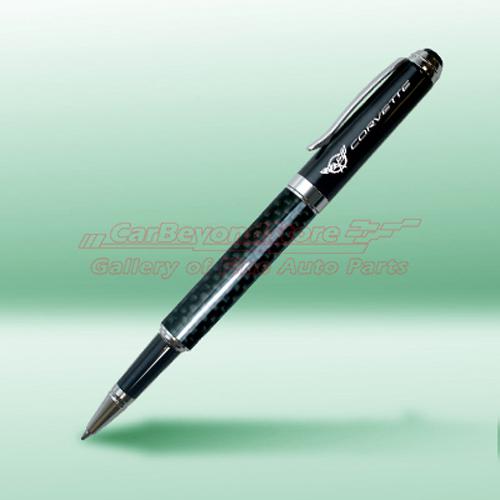 Chevrolet corvette c5 black real carbon fiber detachable cap rollerball pen