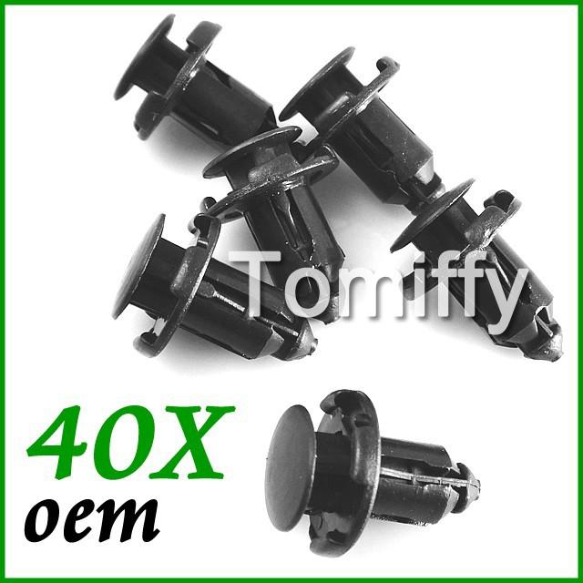 40pcs mitsubishi honda fastener fender bumper retainer push clips pn:mr200300