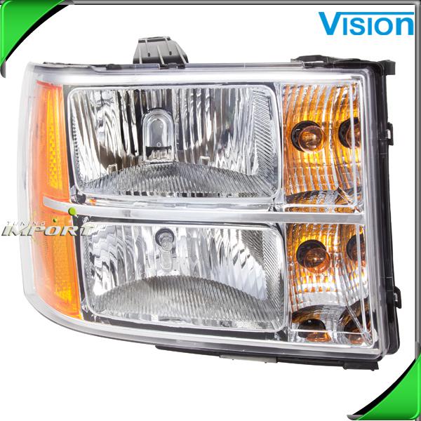 New head light lamp clear lens full size sierra gmc gm2503283 halogen bulb right