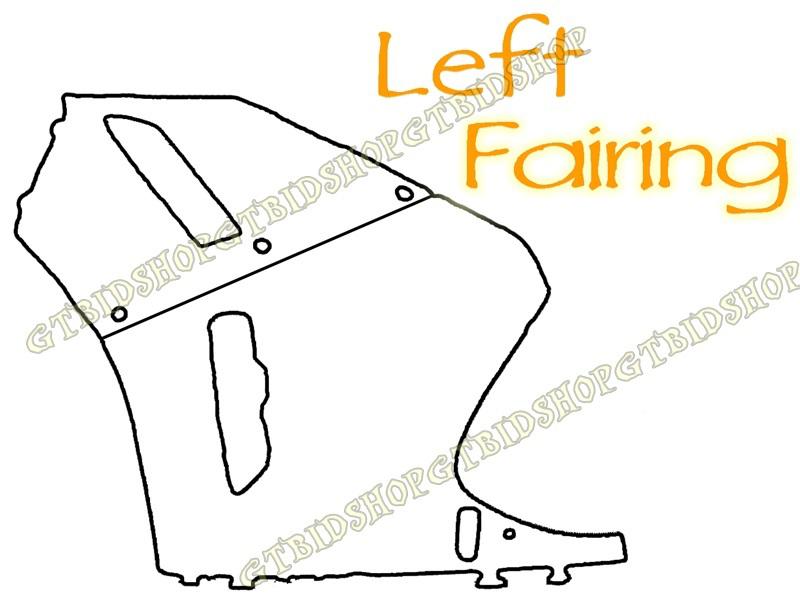 Universal left fairing for honda vfr 400 vfr 400 rr nc30 (1989-1993) white