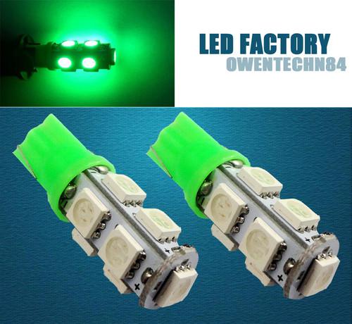 Og 2x green 9-smd led t10 194 w5w 585 927 2652 516 901 backup lamps bulbs #og12