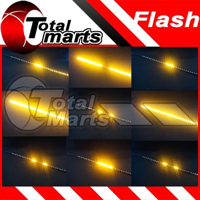 12" car truck knight rider led decoration strobe flash strip light amber