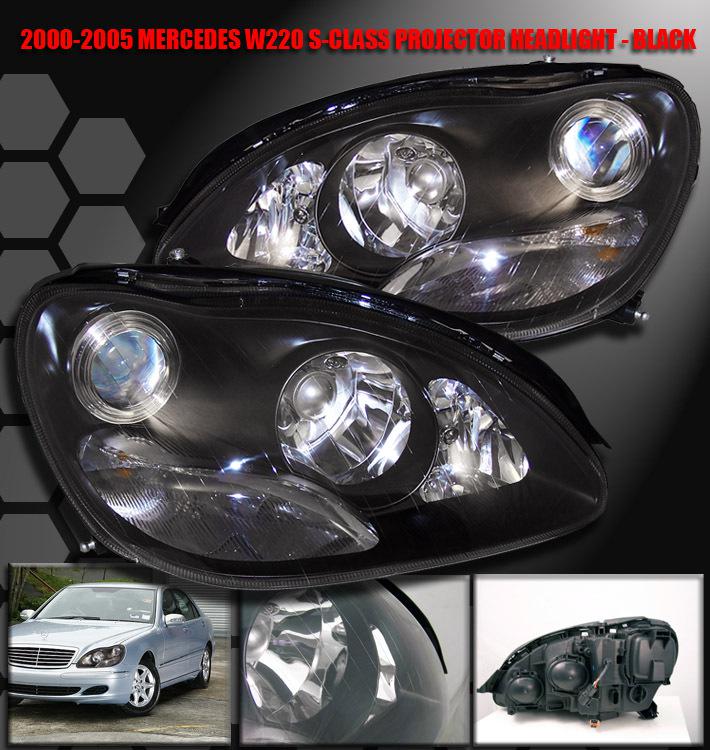 2000-2005 mercedes w220 s430/s500 projector headlights