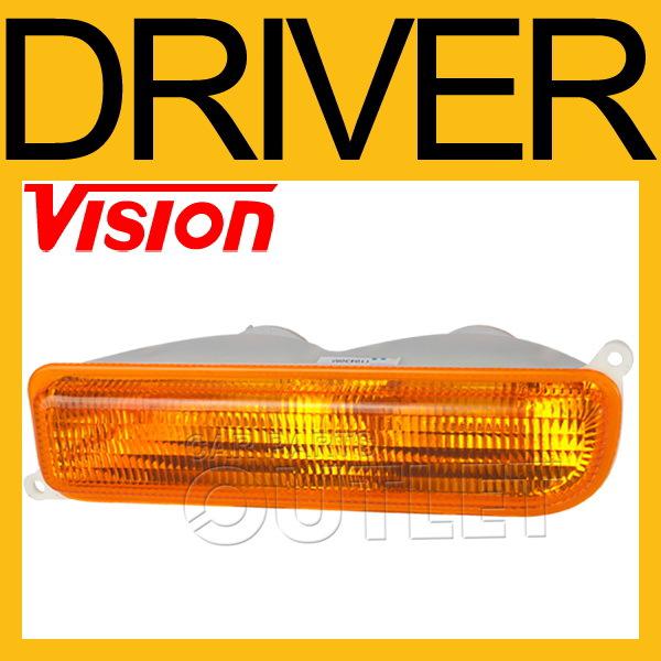 97-01 jeep cherokee front park signal lamp light ch2520127 left amber lens body