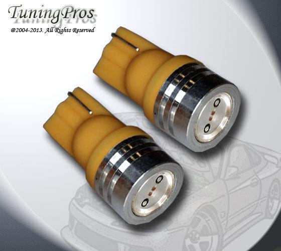 (1 pair) set of 2 pcs dome light t10 wedge high power amber led bulb 2825 168