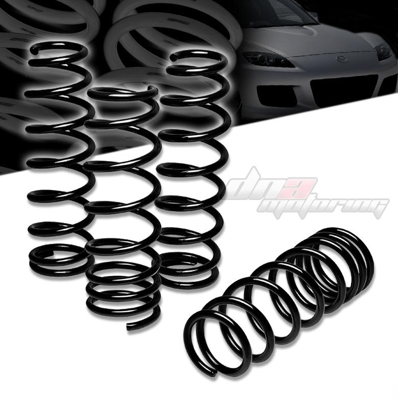 Mazda rx8 rx-8 1.75"drop suspension black lowering spring/springs 250f/220r lb