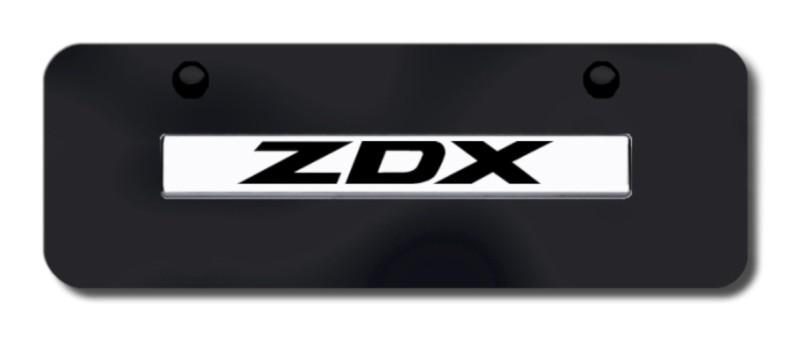 Acura zdx name chrome on black mini license plate made in usa genuine