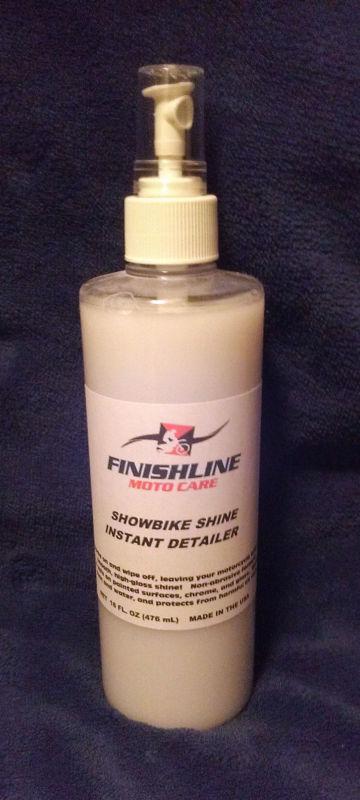 Finishline showbike shine instant detailer water-based quick wax 16 oz spray