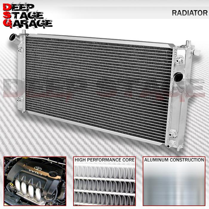 Aluminum racing dual core 2-row cooling bolt-on radiator jdm 00-05 celica mt gts