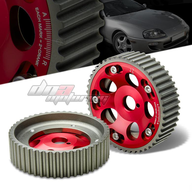 93-98 toyota supra mark iv/is300 2jz dohc engine red anodized cam gear pulley