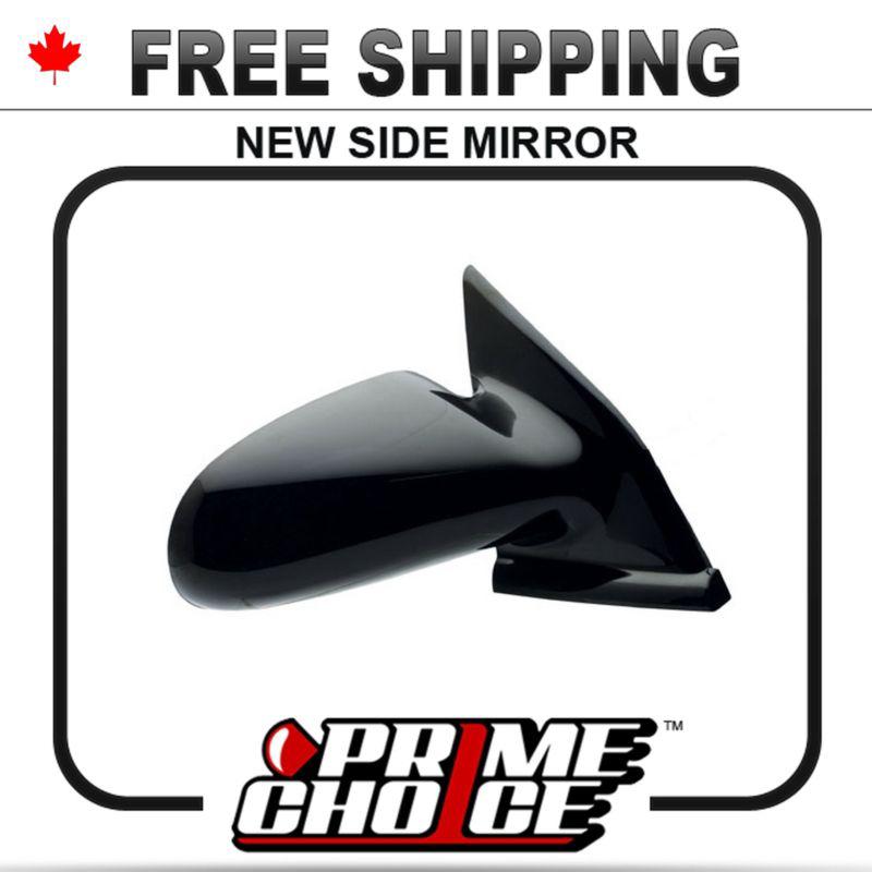 New manual gloss black passenger side view mirror saturn s-series right door rh