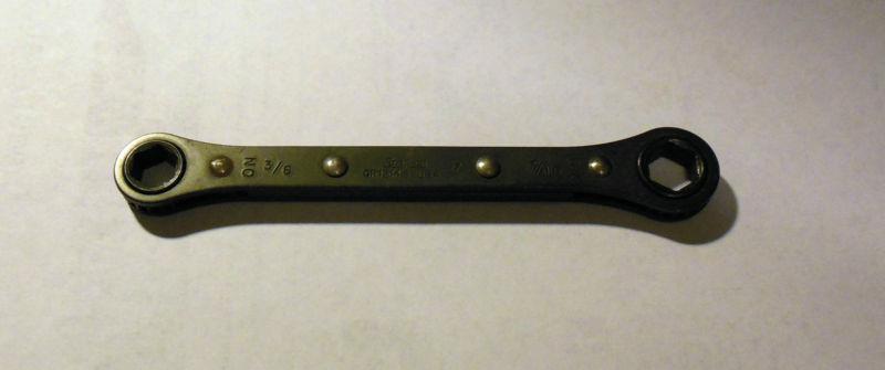 Snap-on gr1214s, 3/8 - 7/16 ratcheting box wrench, black finish, very nice