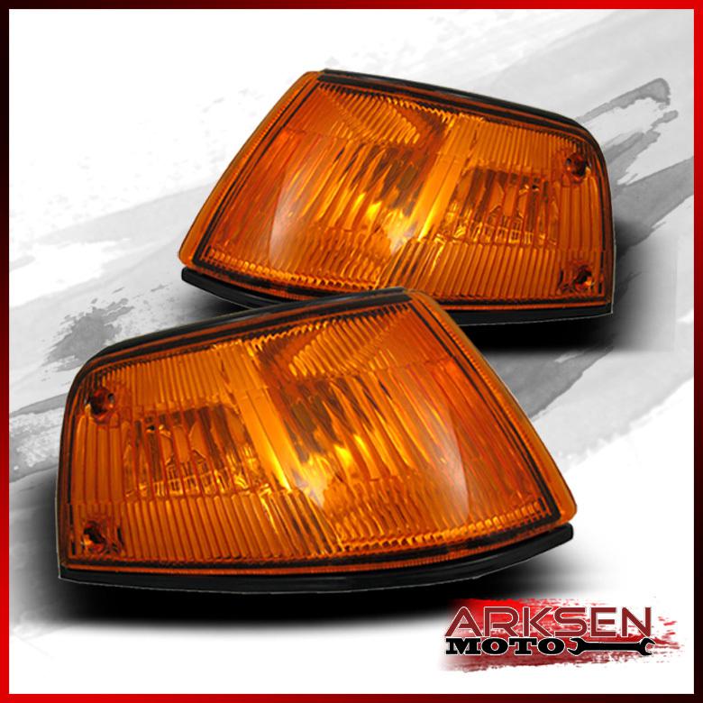 88-89 honda civic 2/3 door jdm amber corner signal lights left+right pair set