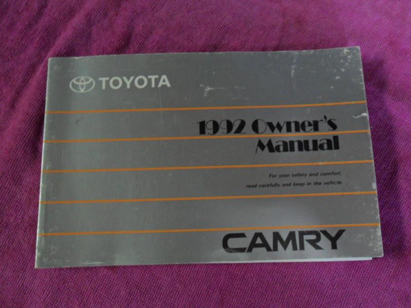 1992 toyota camry owners manual