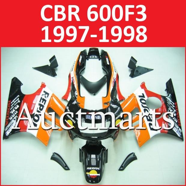 Fit honda cbr600f3 97 98 cbr 600 f3 1997 1998 fairing kit bodywork p2 a01