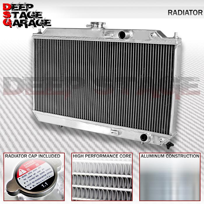 Aluminum racing dual core 2-row cooling radiator 90-93 acura integra da9 db2