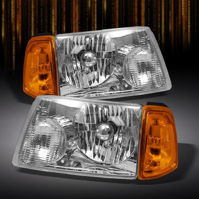 2001-2011 ford ranger pickup clear headlights +corner signal lights left+right