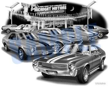 Amx 1968 american motors muscle car auto art print   ** free usa shipping **