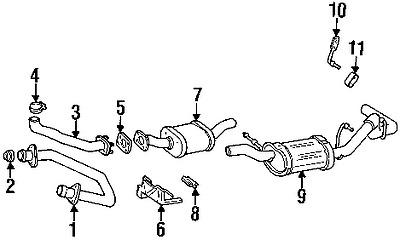 Gmc 11611439 genuine oem factory original converter & pipe clamp