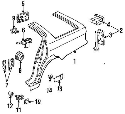 Bmw 51171928317 genuine oem factory original fuel door