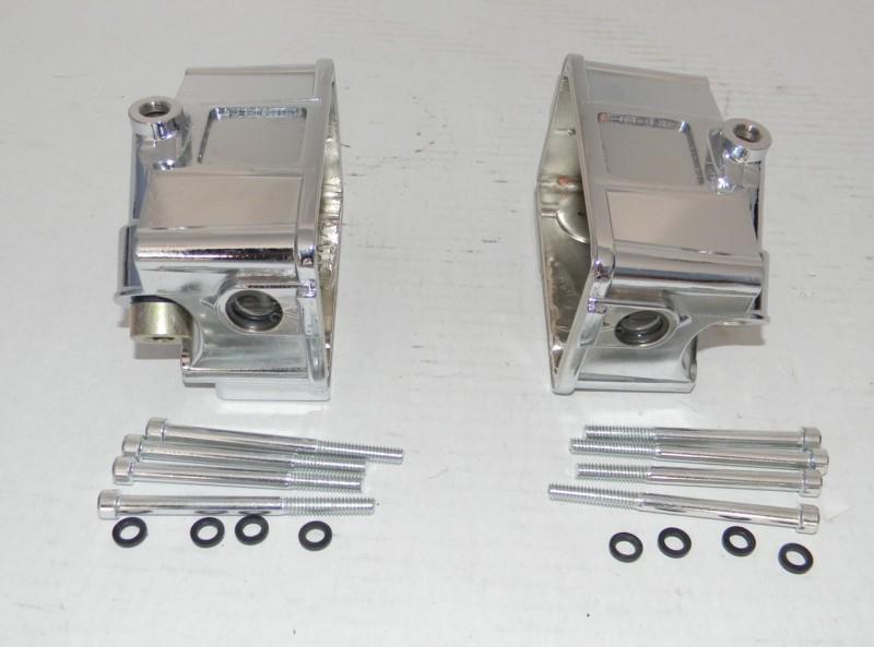 Double pump chrome holley fuel bowl kit new