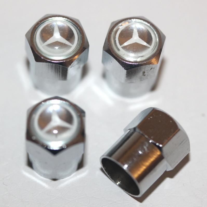 Mercedes benz silver tire valve caps slk clk cls ml sl g c e a b g class cla