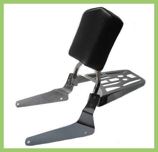 Honda '04-up shadow aero sissy bar, backrest pad, and luggage rack